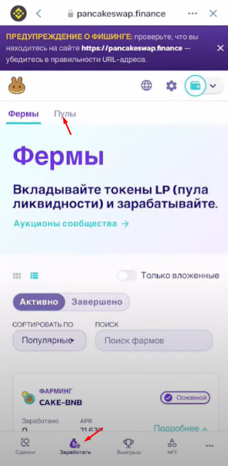 Trust Wallet PancakeSwap с телефона